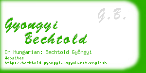 gyongyi bechtold business card