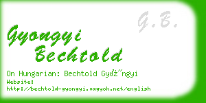 gyongyi bechtold business card